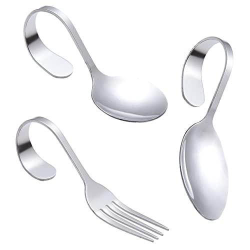 IMIKEYA 3 Stück Teiliges Besteck Set mit Gebogenem Griff Bestehend aus Meeresfrüchte Löffel und Vielseitig Einsetzbar für Meeresfrüchte Leichte Handhabung Elegantes Design für Restaurant IMIKEYA 3 Stück Teiliges Besteck Set mit Gebogenem Griff Bestehend aus Meeresfrüchte Löffel und Vielseitig Einsetzbar für Meeresfrüchte Leichte Handhabung Elegantes Design für Restaurant von IMIKEYA