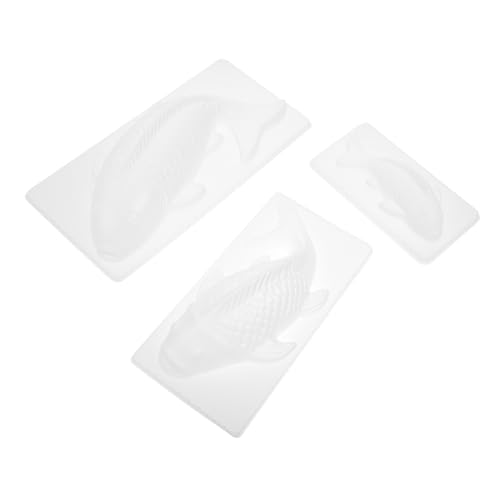 IMIKEYA 3 Stück Teiliges Fischform Reiskuchen Silikonform für DIY Gelee Schokolade Pudding Backform für Zuhause Restaurant Bäckerei Einfache Entformung Vielseitig Einsetzbar von IMIKEYA