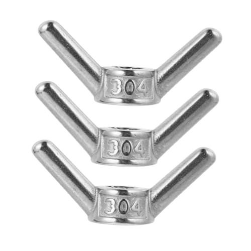 IMIKEYA 3 Stück Teiliges Flügelmuttern aus Edelstahl Handfest Drehbare Korrosionsbeständige Verbindungsteile für Maschinen Langlebige und Einfach zu Montierende Flügelmuttern in Schöner von IMIKEYA