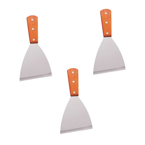 IMIKEYA 3 Stück Teiliges Steakspatel mit Ergonomischem Holzgriff Rostfreier Vielseitiger Burger Turner und Griddle Scraper für Teppanyaki Bbq Pfannkuchen Pizza für Küche und Restaurant IMIKEYA 3 Stück Teiliges Steakspatel mit Ergonomischem Holzgriff Rostfreier Vielseitiger Burger Turner und Griddle Scraper für Teppanyaki Bbq Pfannkuchen Pizza für Küche und Restaurant von IMIKEYA