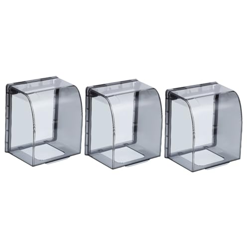 IMIKEYA 3 Stück Wasserdichte Steckdosenabdeckung Modell mit Erhöhtem Schutz Spritzwassergeschützt für Innen Außenbereich Badezimmer Küche Büro Einfache Montage Outlet Receptacle Protector von IMIKEYA