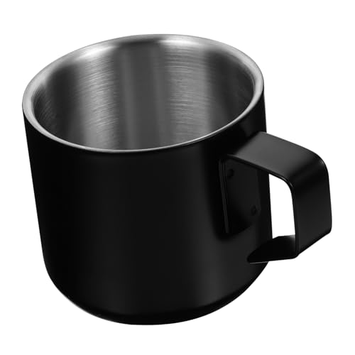 IMIKEYA Edelstahl Kaffee Becher Mit Henkel Doppelwandiger Unzerbrechlicher Trinkbecher Für Zuhause Und Camping Isoliert Und Rostfrei Für Kaffee Milch Und Wasser von IMIKEYA
