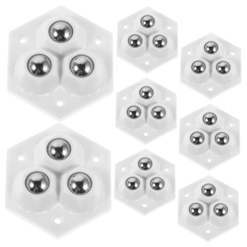 IMIKEYA 32 Stück Teiliges Selbstklebende Lenkrollen Möbelrollen Kugel-lager Schwerlast Leise Verschleißfest für Schränke Geräte Teppich Parkett Fliesen ohne Bohren zum Einfachen von IMIKEYA