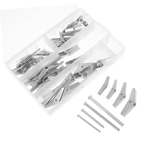 IMIKEYA 32 Stück Teiliges Toggle Bolt Set aus Verzinktem Stahl Multifunktionale Flügelmuttern für Schwere Lasten an Trockenbau Einfach zu Montierende Eisen befestigungen Vielseitiges von IMIKEYA