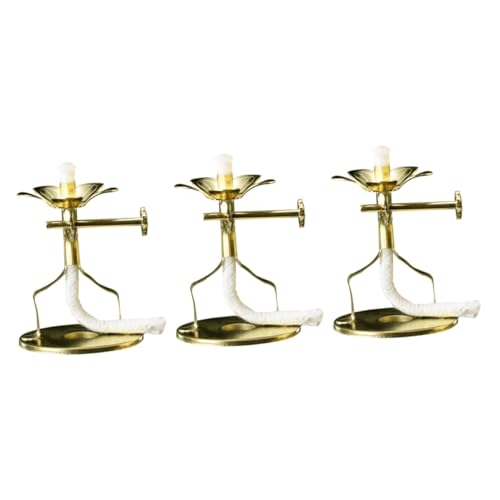 IMIKEYA 3St Öllampenständer für buddhistische Tempel Öllaterne Ol Lampen Dochtständer für Öllampen Öllampengestell Haushalt Dochthalter Komponente Halterung Dimmer IMIKEYA 3St Öllampenständer für buddhistische Tempel Öllaterne Ol Lampen Dochtständer für Öllampen Öllampengestell Haushalt Dochthalter Komponente Halterung Dimmer von IMIKEYA