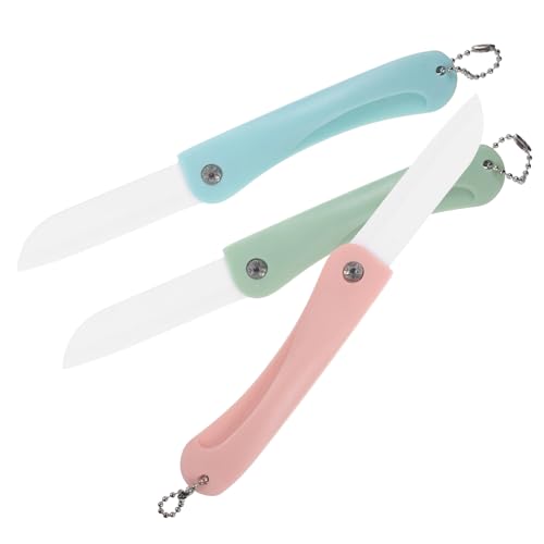 IMIKEYA 3St Obstschneider aus Keramik gemüsemesser speckmesser klapp cuttermesser messer obsthäcksler keramik messer haushaltsgadget klapp messer+ Keramikmesser Keramik faltbar von IMIKEYA