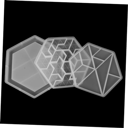 IMIKEYA 3stücke Silikonform Tangram-gießform Puzzle-spielzeug-herstellungsform Diy-form Für Kreative Sechseckige Puzzles Und Heimdekorationen Langlebig Und Wiederverwendbar Einfach Zu Rein von IMIKEYA