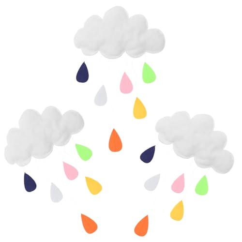 IMIKEYA 3Stücke Wolkenanhänger für Decke Kindergarten Dekoration Künstliche mit Regentropfen Hängedekoration für Babyzimmer und Feiern IMIKEYA 3Stücke Wolkenanhänger für Decke Kindergarten Dekoration Künstliche mit Regentropfen Hängedekoration für Babyzimmer und Feiern von IMIKEYA