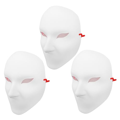 IMIKEYA 3st Maske des Gotttötenden Königs Multifunktionales Reinigungsset Spa-stirnbänder Damenbroschen Gemüsesiebfilter Verstellbare Dekoration Dreidimensionale Brosche Teppiche Weiß PVC von IMIKEYA