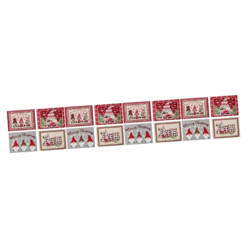 IMIKEYA 4 Sätze Weihnachts-tischsets Weihnachtszwerg Tischmatten Weihnachts-platzdeckchen Heimische Tischunterlage Restaurant-Geschirr-Matte Weihnachtsdeko Polyester 4 Stück * 4 von IMIKEYA