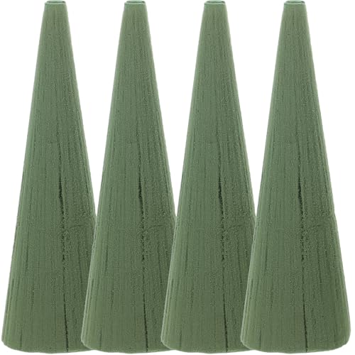 IMIKEYA 4 Stück Blumenschaum-Baum, Kegelförmige Blumenschaum-blöcke, Grüner Blumenschlamm für Selbstgemachte Blumenarrangements, Weihnachtsdekoration, Hochzeit, Geburtstag IMIKEYA 4 Stück Blumenschaum-Baum, Kegelförmige Blumenschaum-blöcke, Grüner Blumenschlamm für Selbstgemachte Blumenarrangements, Weihnachtsdekoration, Hochzeit, Geburtstag von IMIKEYA