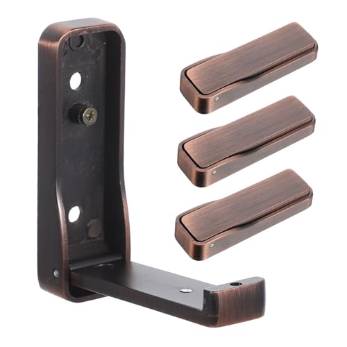 IMIKEYA 4 Stück Faltbare Unsichtbare Wandhaken aus Rot Gebürstetem Platzsparend Elegantes Design Klappbare Kleider Mantelhaken für Bad und Flur Wandmontiert Modern Schlicht von IMIKEYA