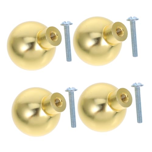 IMIKEYA 4 Stück Goldene Schubladenknöpfe Runde Möbelgriffe für Küchenschränke Badezimmer und Schlafzimmer Installieren Modern und Vielseitig Einsetzbar von IMIKEYA