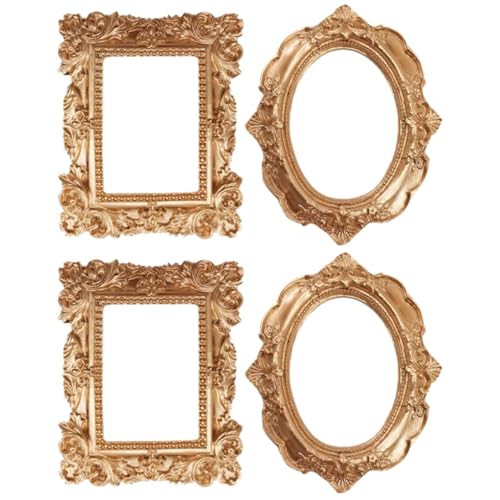 IMIKEYA 4 Stück Kleiner Goldener Fotorahmen Tischbilderrahmen Goldener Barockrahmen Vintage Ovaler Bilderrahmen Hochzeitsdekoration Jahrgang Mini Harz Baby Plakatständer IMIKEYA 4 Stück Kleiner Goldener Fotorahmen Tischbilderrahmen Goldener Barockrahmen Vintage Ovaler Bilderrahmen Hochzeitsdekoration Jahrgang Mini Harz Baby Plakatständer von IMIKEYA