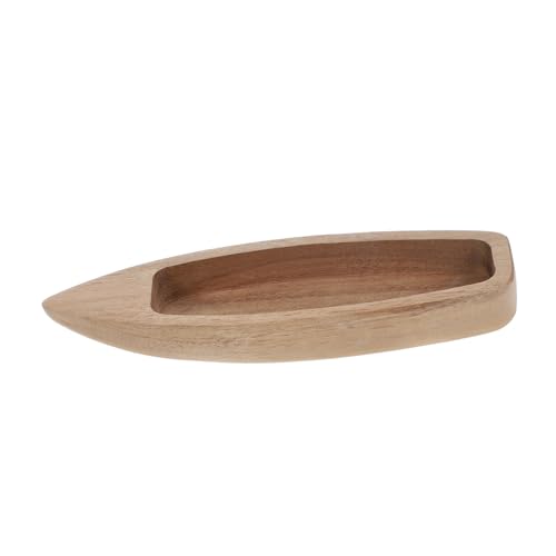 IMIKEYA 4 Stück Miniaturboot Aus Holz Kanu Bootsförmiges Büro-Boot- Boote Planke Desktop-Boot-Ornament Kleine Obstschale Bauen Hüttendekor Paddel Kleine Schüssel von IMIKEYA