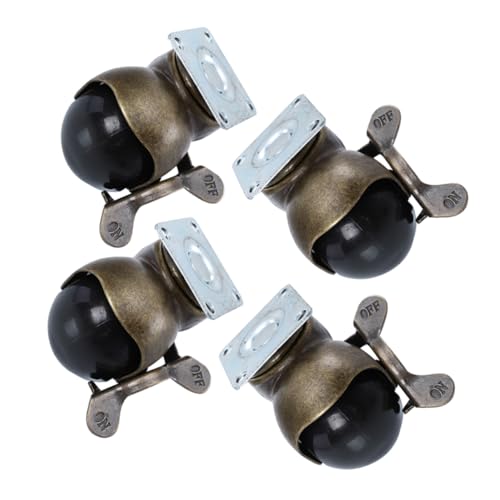 IMIKEYA 4 Stück Möbel bremsrollen Leise Lenkrollen Kompakte Ersatzräder für Möbelwagen Kompatibel mit Teppich Holz Fliesen Parkett Einfache Montage von IMIKEYA