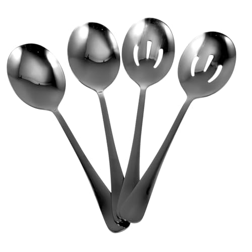 IMIKEYA 4 Stück Teiliges Edelstahl Besteckset mit Langen Griffen Inklusive Reislöffel und Servierlöffel Ergonomisch Geformt Rostfrei und Einfach zu Reinigen als Gemeinsames Essbesteck für IMIKEYA 4 Stück Teiliges Edelstahl Besteckset mit Langen Griffen Inklusive Reislöffel und Servierlöffel Ergonomisch Geformt Rostfrei und Einfach zu Reinigen als Gemeinsames Essbesteck für von IMIKEYA