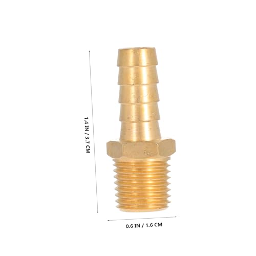 IMIKEYA 4 Stück Teiliges Messing Npt zu Barb Adapter aus Langlebigem Messing mit Goldplattierter Oberfläche Dicht und Korrosionsbeständig Geeignet für Gartenbewässerung und Wassersysteme IMIKEYA 4 Stück Teiliges Messing Npt zu Barb Adapter aus Langlebigem Messing mit Goldplattierter Oberfläche Dicht und Korrosionsbeständig Geeignet für Gartenbewässerung und Wassersysteme von IMIKEYA