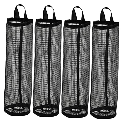 IMIKEYA 4 Stück Teiliges Nylon Netz Aufbewahrungsbeutel Wiederverwendbarer Kunststoffbeutelhalter zum Aufhängen Stabiler Wand Organizer für Einkaufstüten und Müllsäcke Praktischer von IMIKEYA