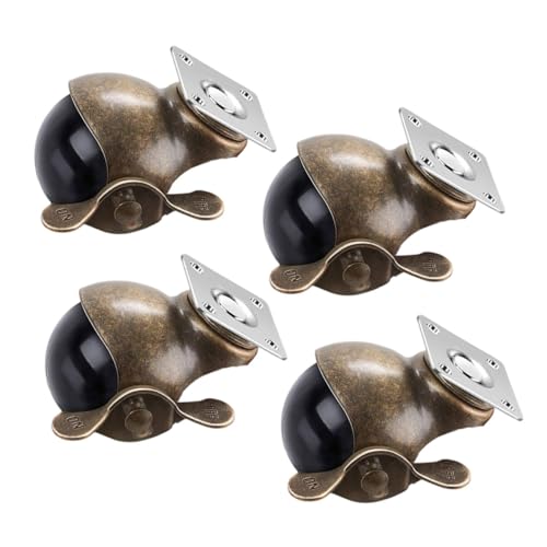 IMIKEYA 4 Stück Teiliges Vintage Workbench mit Möbelrollen aus Robustem mit Bremse Montageplatte für Schrank Tisch und Werkbank von IMIKEYA