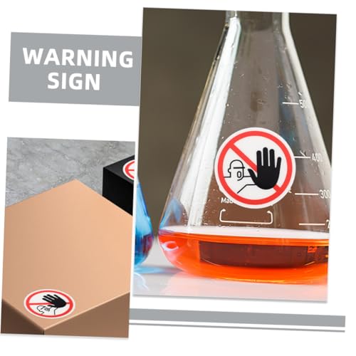 IMIKEYA 4 Stück Teiliges Warnschild Selbstklebend PVC Sicherheitsaufkleber Nicht Berühren Warnhinweis Geeignet für Fabriken Baustellen und Zuhause zur Unfallverhütung von IMIKEYA