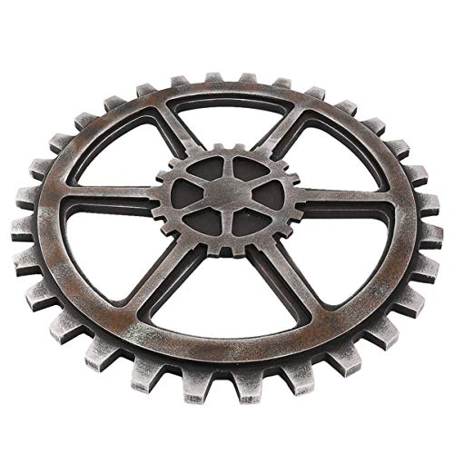 IMIKEYA 40 cm Wandbehang Aus Holz Für Industrielle Windräder Steampunk Gear Wanddekoration Zahnrad Wanddekoration Wandzahnrad Vintage Gear Wandkunst Retro-Gang-dekor Holzrad Hölzern Mauer von IMIKEYA