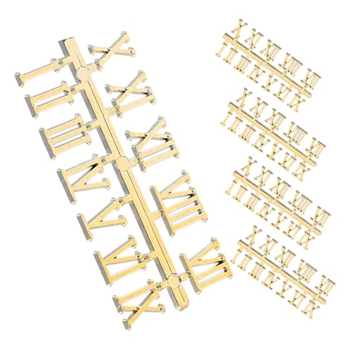 IMIKEYA 5 Sätze Uhrziffern DIY Wanduhr Zahlen Kit Römisch und Arabisch Gold Modernes Design für Wohnzimmer Schlafzimmer Uhr Reparatur Zubehör Ersatzteile von IMIKEYA