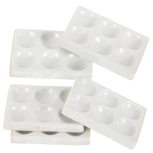 IMIKEYA 5 Stck Porzellan Reaktionsplatte Keramik Spot Plate mit Löchern für Chemische Laborversuche Langlebige Kompakte Reaktionsplatte für Wissenschaftliche Experimente und Chemietests von IMIKEYA