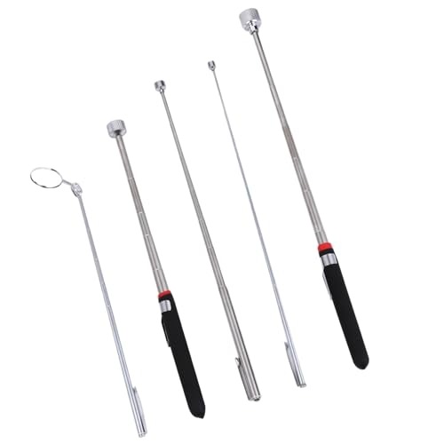 IMIKEYA 5 Stück Teiliges Magnet Teleskop Inspektionsset mit Flexiblem Schwenkbarem Spiegel Magnetischem Greifstab Ausziehbar für Auto Reparatur Elektronik und Enge Räume Geeignet von IMIKEYA