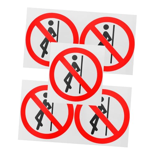 IMIKEYA 5 Stück Teiliges No Leaning Warnaufkleber Selbstklebend Robuste Sicherheitszeichen Für Werkstatt Baustelle Geeignet Für Glatte Oberflächen Langlebig Und Wasserfest von IMIKEYA