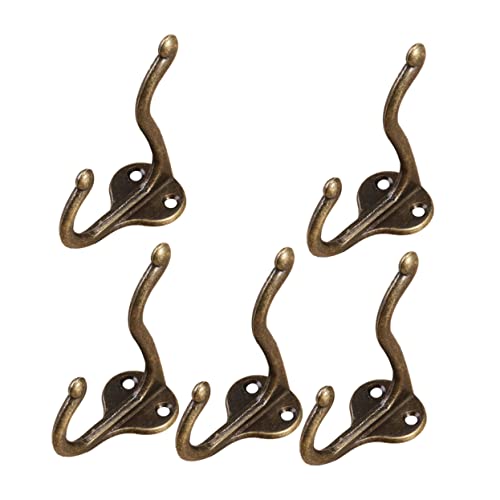 IMIKEYA 5 Stück Vintage Doppel Haken Wandmontage Teilig für Kleidung Handtücher und Taschen Robuste Aufhängemöglichkeit für Bad Wohnzimmer und Büro IMIKEYA 5 Stück Vintage Doppel Haken Wandmontage Teilig für Kleidung Handtücher und Taschen Robuste Aufhängemöglichkeit für Bad Wohnzimmer und Büro von IMIKEYA