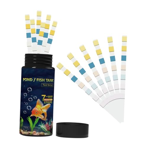 IMIKEYA 50 Stück Aquarium Wasserteststreifen Wasserqualitätstest Ph Chlor Nitrat Gesamthärte für Fischteiche Teiche Pools Trinkwasser Einfache Anwendung von IMIKEYA