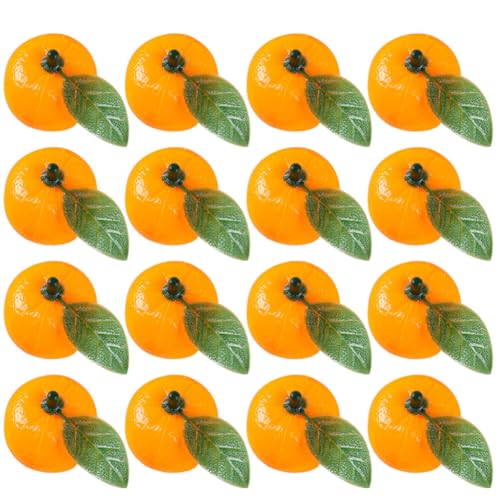 IMIKEYA Szenenschmuck 50 Stück Künstliche Orange Kunststoff Gefälschte Orange Simulation Mini Mandarine Orange Faux Lebensechte Frucht Küchentisch Festival Dekoration Fruchtmodell von IMIKEYA
