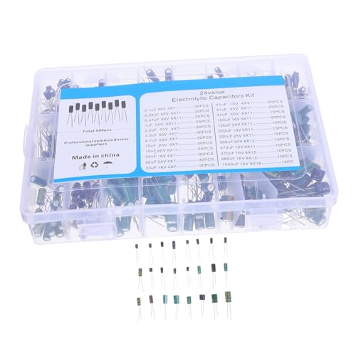 IMIKEYA 500 Stück Elektrolytkondensator Sortiment Kit Aluminium Kondensatoren mit Transparenter Aufbewahrungsbox für Radio Elektronik Reparatur DIY Projekte IMIKEYA 500 Stück Elektrolytkondensator Sortiment Kit Aluminium Kondensatoren mit Transparenter Aufbewahrungsbox für Radio Elektronik Reparatur DIY Projekte von IMIKEYA