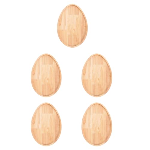 IMIKEYA 5st Osterholzpalette Brot-serviertablett Käseplatte Frühlings-servierplatte Schneidebrett Aus Holz Wursttablett Aus Holz Eiförmige Platte Desserttablett Aus Holz Wurstbrett Khaki von IMIKEYA