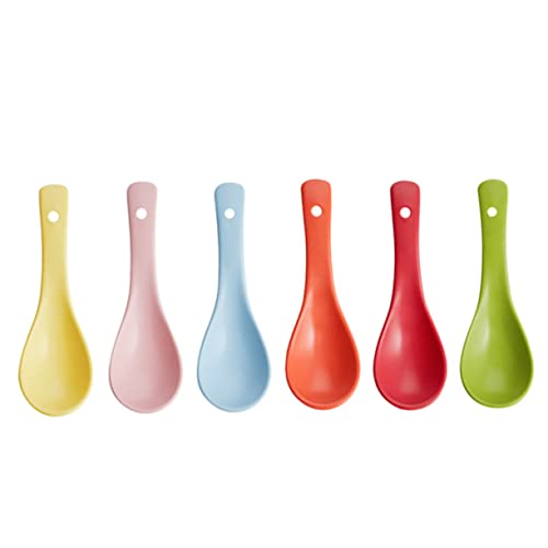 IMIKEYA 6 Stück Teiliges Bunte Keramiklöffel Kleine Leichte Suppenlöffel Multifunktional Spülmaschinenfest für Reis Desserts Picknick und Alltag IMIKEYA 6 Stück Teiliges Bunte Keramiklöffel Kleine Leichte Suppenlöffel Multifunktional Spülmaschinenfest für Reis Desserts Picknick und Alltag von IMIKEYA