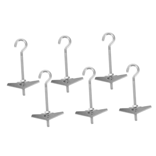IMIKEYA 6 Stück Teiliges Decken Metall Wandbefestigung Schwerlast Hohlraumdübel Klappdübel Für Gipskartonplatten und Hohlwände Montage Zubehör von IMIKEYA