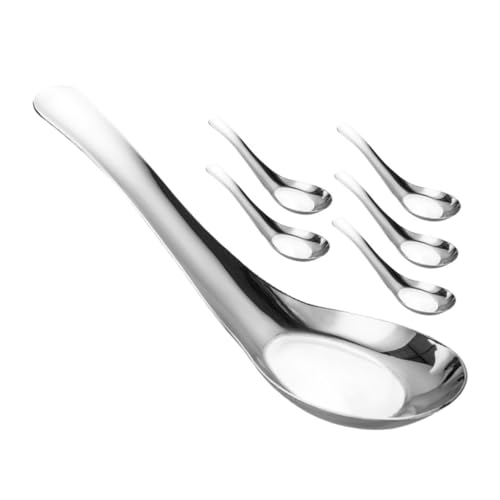 IMIKEYA 6 Stück Teiliges Edelstahl Suppenlöffel mit Flachem Boden Spiegelglanzpoliert und Robust Ergonomischer Griff Spülmaschinenfest Vielseitig für Kochen und Servieren IMIKEYA 6 Stück Teiliges Edelstahl Suppenlöffel mit Flachem Boden Spiegelglanzpoliert und Robust Ergonomischer Griff Spülmaschinenfest Vielseitig für Kochen und Servieren von IMIKEYA