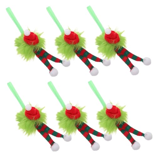 IMIKEYA 6 Stück Teiliges Weihnachtsbaum-plüschornament Gestreiftem Schal und Rotem Wollmütze Flauschige Bunte Weihnachtskugeln für Innen Außendekoration IMIKEYA 6 Stück Teiliges Weihnachtsbaum-plüschornament Gestreiftem Schal und Rotem Wollmütze Flauschige Bunte Weihnachtskugeln für Innen Außendekoration von IMIKEYA