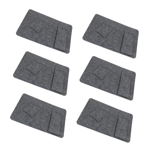 IMIKEYA 6er Set Filz Tischsets Platzmatten Untersetzer Und Bestecktasche Hitzebeständige Tischmatte Pro Set von IMIKEYA