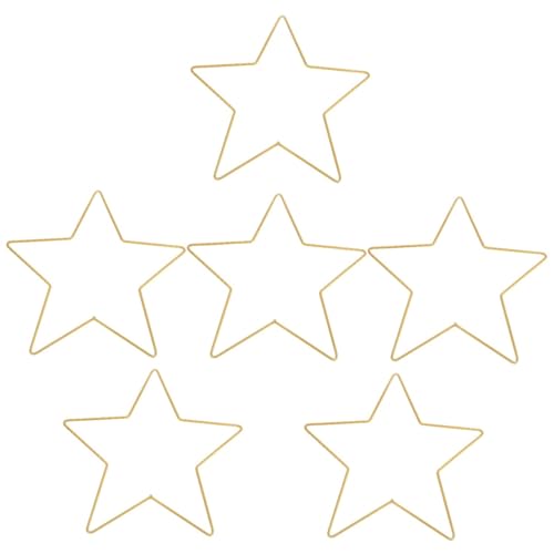 IMIKEYA 6st Goldene Traumfänger-metallringe Ringe in Sternform Ring Zur Herstellung Von Makramee Kranzdrahtrahmen Metall-sternreifen Traumfänger-reifenstern Golddekor Zubehör Esstisch Kind IMIKEYA 6st Goldene Traumfänger-metallringe Ringe in Sternform Ring Zur Herstellung Von Makramee Kranzdrahtrahmen Metall-sternreifen Traumfänger-reifenstern Golddekor Zubehör Esstisch Kind von IMIKEYA
