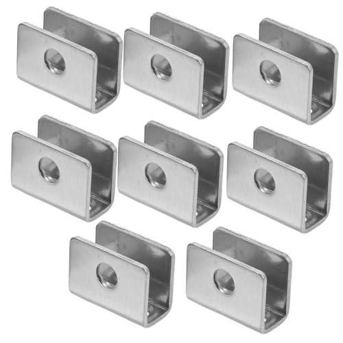 IMIKEYA 8 Stück Teiliges Edelstahl Glasplattenklemmen Klein Rostfrei Einfache Montage Stabile Halterung für Glasregale Geeignet für Badezimmer Bücherregale Schränke Kratzfest und IMIKEYA 8 Stück Teiliges Edelstahl Glasplattenklemmen Klein Rostfrei Einfache Montage Stabile Halterung für Glasregale Geeignet für Badezimmer Bücherregale Schränke Kratzfest und von IMIKEYA