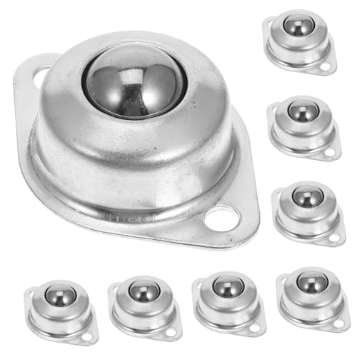 IMIKEYA 8 Stück Teiliges Kugelrollen Carbonstahl Metall rollenlager mit Drehung Belastbare Möbelrollen für Transportroller Schränke Bürostühle und Werkzeugwagen von IMIKEYA