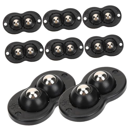 IMIKEYA 8 Stück Teiliges Selbstklebende Mini Lenkrollen aus Hochwertigem Langlebig und Belastbar für Möbel Aufbewahrungsboxen und Schwere Behälter Einfaches Anbringen ohne Bohren von IMIKEYA