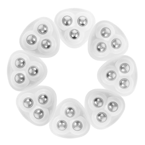IMIKEYA 8 Stück Teiliges Selbstklebende Universalrollen mit Edelstahlkugeln Schwenkbare Möbelräder für Aufbewahrungsboxen Bettkästen und Haushaltsgeräte Hohe Tragfähigkeit Robuste von IMIKEYA