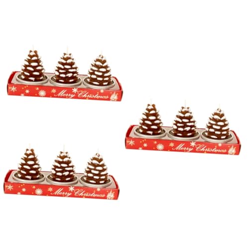 IMIKEYA 9 Stk dekorative Kerze Zubehör für Kerzendekoration Heiligabend Teelicht Weihnachtsmann-Kerzen weihnachtsmotiv the christmas candle Festivalkerze Kerzendekorationszubehör von IMIKEYA