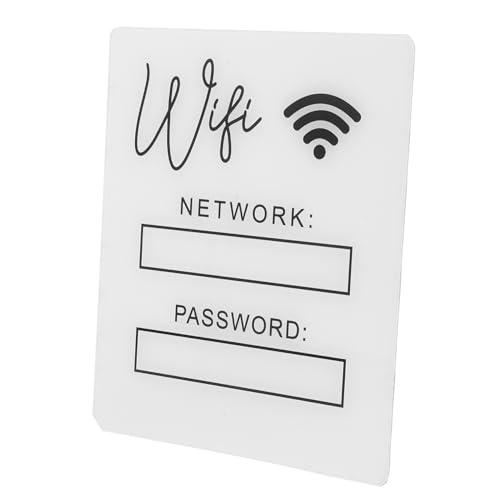 IMIKEYA Acryl Wifi Passwortschild für Gäste Minimalistisches Design Einfach zu Reinigen Installieren Praktische Lösung für Zuhause Büro und Restaurant Benutzerfreundlich für Ständige IMIKEYA Acryl Wifi Passwortschild für Gäste Minimalistisches Design Einfach zu Reinigen Installieren Praktische Lösung für Zuhause Büro und Restaurant Benutzerfreundlich für Ständige von IMIKEYA