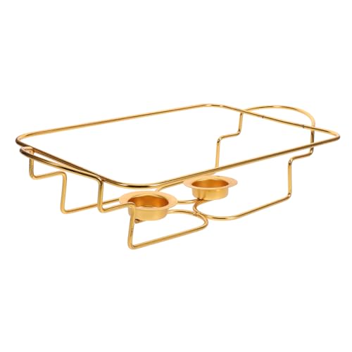 IMIKEYA Alkohol Herdgestell Quadratisch Campingkocher Halter Edelstahl Tragbar für Outdoor Wandern Buffet Heißhalten und Kochen von IMIKEYA
