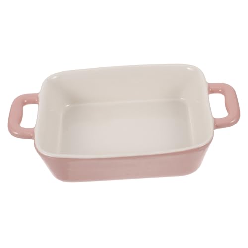 IMIKEYA Backblech Rosa Rechteckige Auflaufform Mikrowellengeeignet Hitzebeständig Mittelstark Pflegeleicht Backutensilien für Vielseitiges Backen und Servieren von IMIKEYA