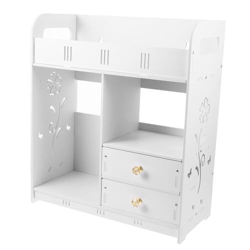 IMIKEYA Badezimmer Wandregal aus Holz mit Wandmontage Badregal zur Platzsparenden Aufbewahrung Robustes Verschleißfestes Mehrschicht Organizer Regal für Badezimmer und Gäste wc von IMIKEYA